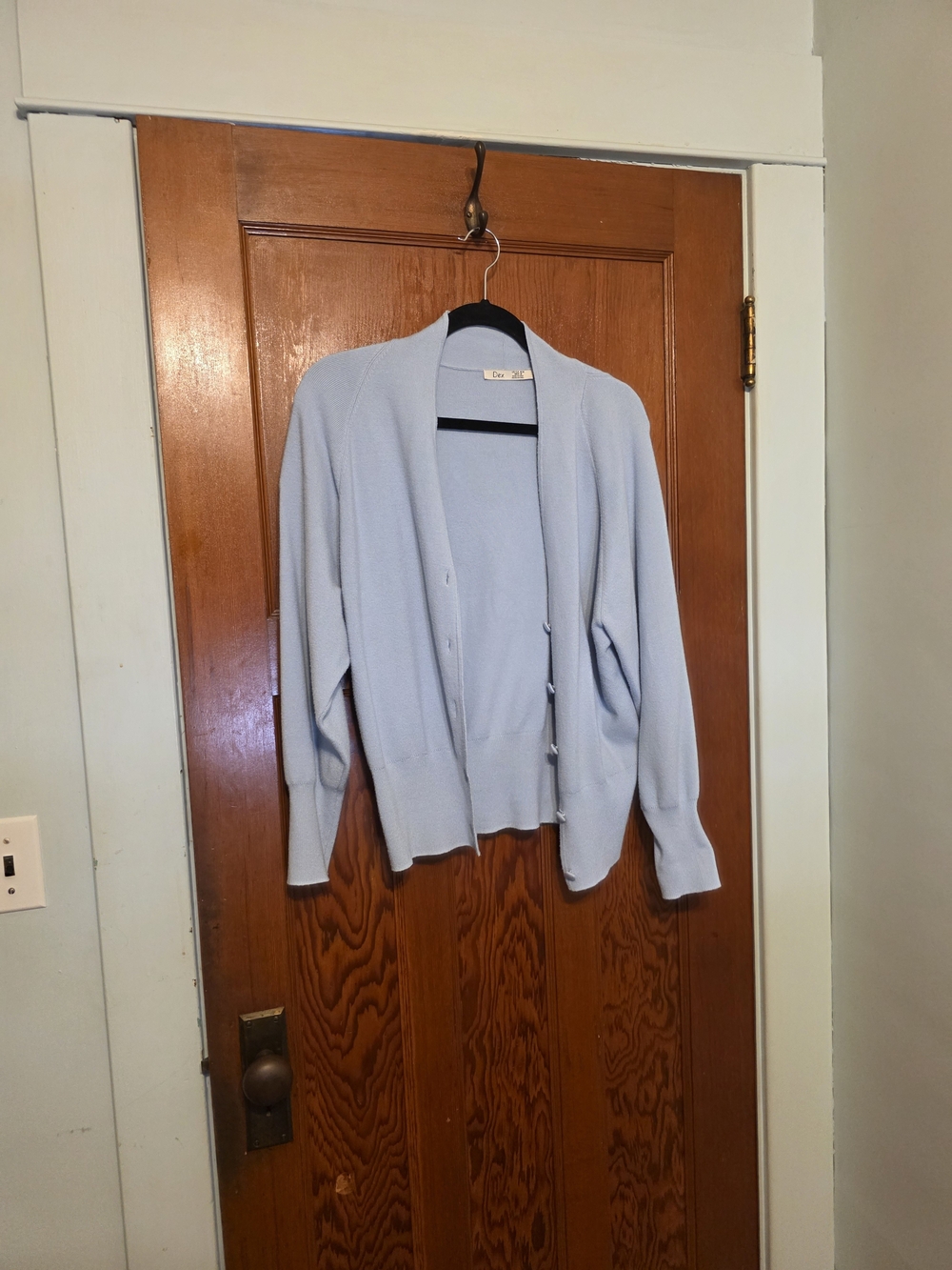 Free With Purchase Light Blue Women's Button-Front Sweater Cardigan